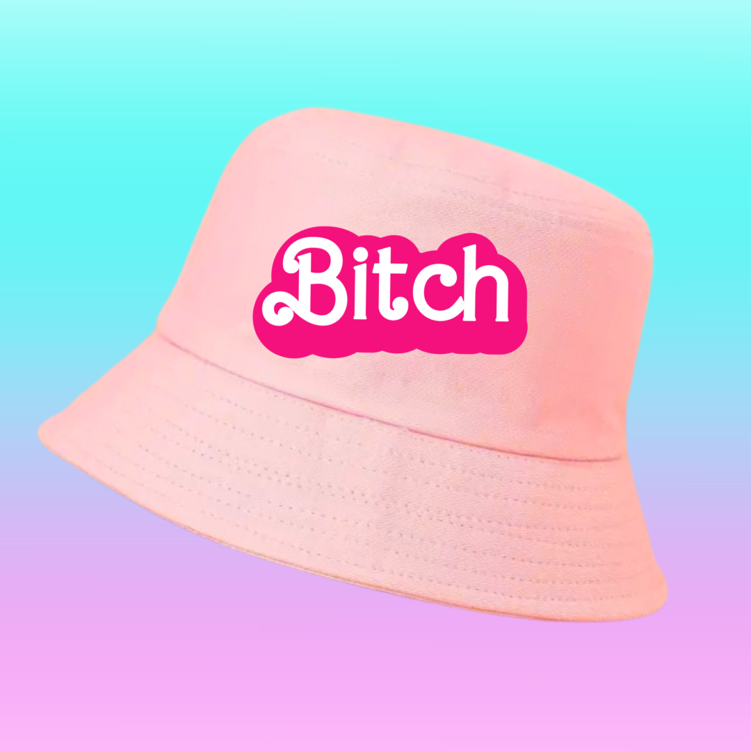 Barbie Bucket Hat with Bitch Logo