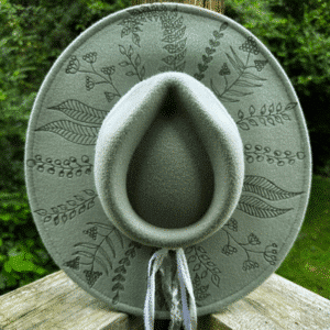 The Claudia – Custom Botanical Wide Brim Fedora