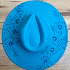 Daisy Days – Custom Floral Wide Brim Fedora