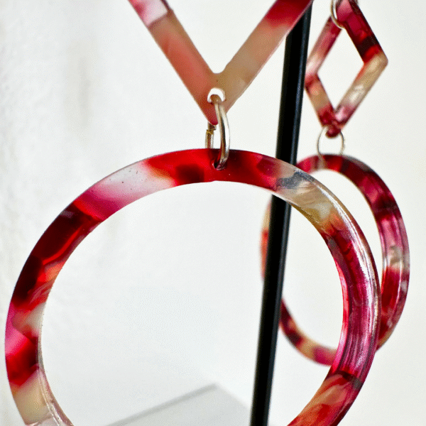 Geo Pop Statement Earrings - Image 2