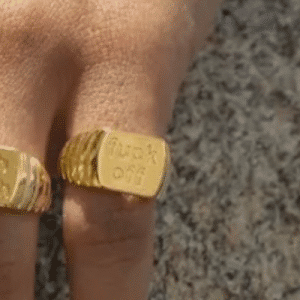 “F*ck Off” 18K Gold Plated or Stainless Steel Rings