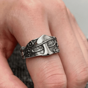 Mushroom in the Jungle Ring | Stainless Steel Nature-Inspired Statement Ring