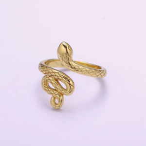 Snakey Snake Gold Ring | Adjustable Serpent Statement Ring