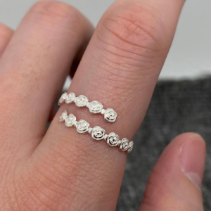Rose Blossom Ring | S925 Sterling Silver Floral Ring