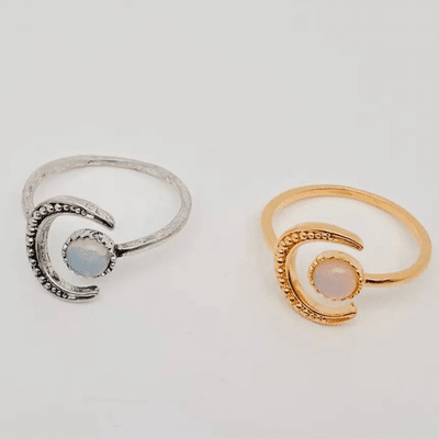 Sun & Moon Opal Ring | Adjustable Celestial Statement Ring 5 Sun & Moon Opal Ring | Adjustable Celestial Statement Ring - Image 5