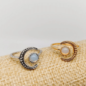 Sun & Moon Opal Ring | Adjustable Celestial Statement Ring