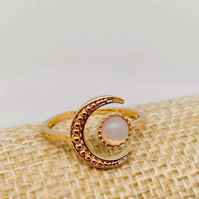 Sun & Moon Opal Ring | Adjustable Celestial Statement Ring 3 Sun & Moon Opal Ring | Adjustable Celestial Statement Ring - Image 3